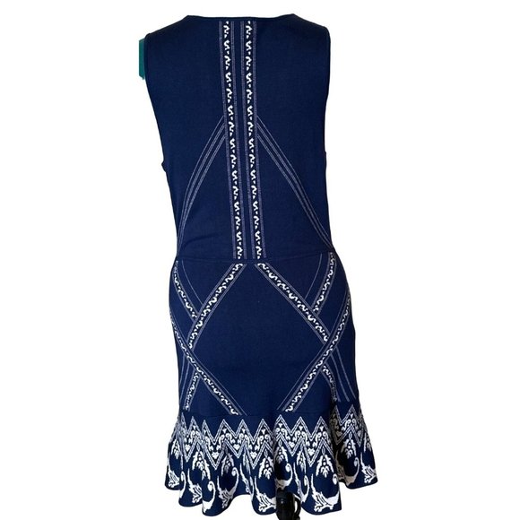 CeCe by Cynthia Steffe Brand Fit & Flare Dress Stretch Rayon Blend Women Size L - Picture 2 of 14